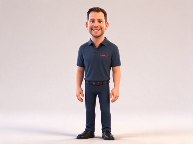 Figur mit dunkelblauem Knecht-Polo